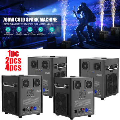 UKING Cold Spark Machine 700W Stage Effect DMX Firework Wedding 6.6-9.8ft Show