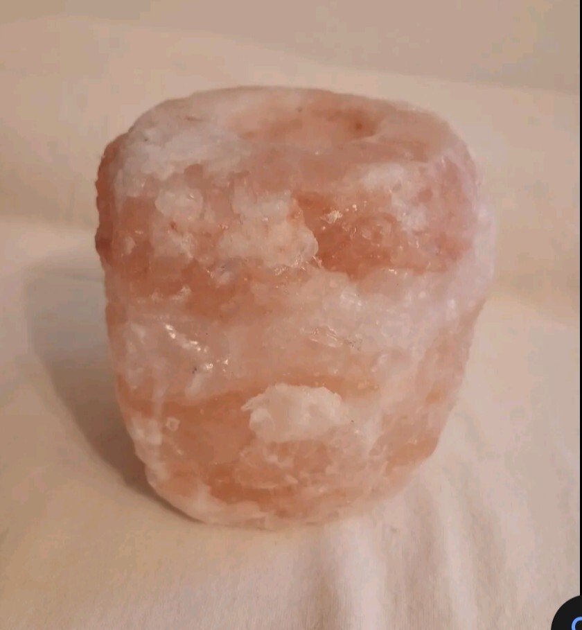 Salt Crystal Candle Holder, Himalayan Light, Freshens Air Naturally eBay