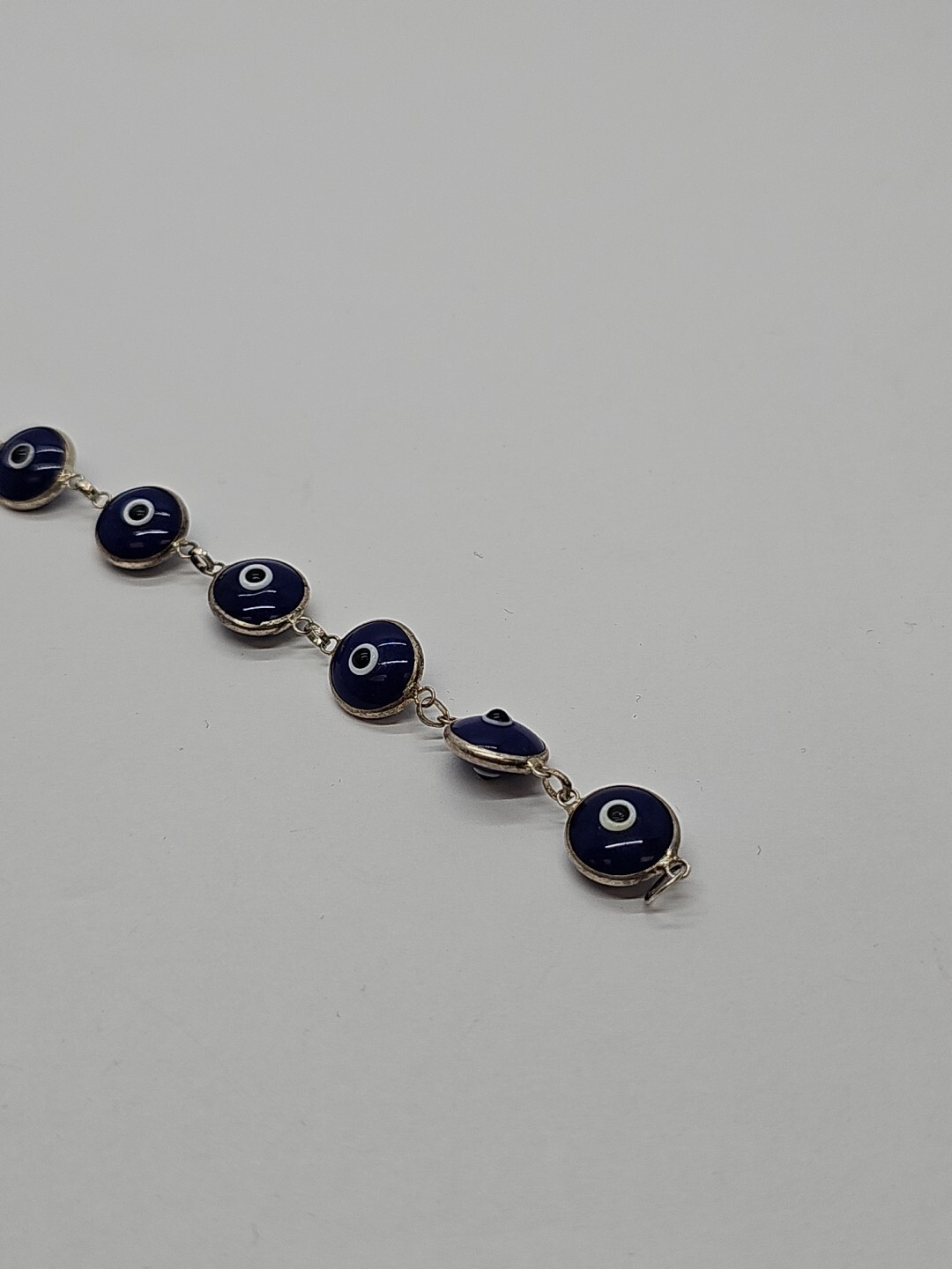 Solid 925 Sterling Silver 10MM Dark Blue Round Ev… - image 8