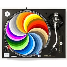 Color Wheel #1 Spiral Slipmat Turntable 12" LP Record Player, DJ Audiophile