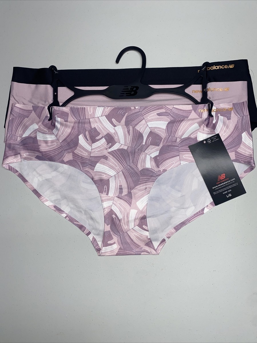 New Balance Super Soft Hipster No-Show Underwear-3 Pack Shades Of Lavender  LARGE