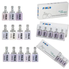 5Pcs/Box Dental C14 Glass Ceramic Lithium Dislicate Blocks Cerec CAD CAM