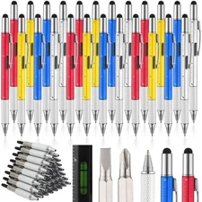 Yeaqee 24-Pcs 6-in-1 Screwdriver Multi-Tool Pen Stocking Stuffers for Men
