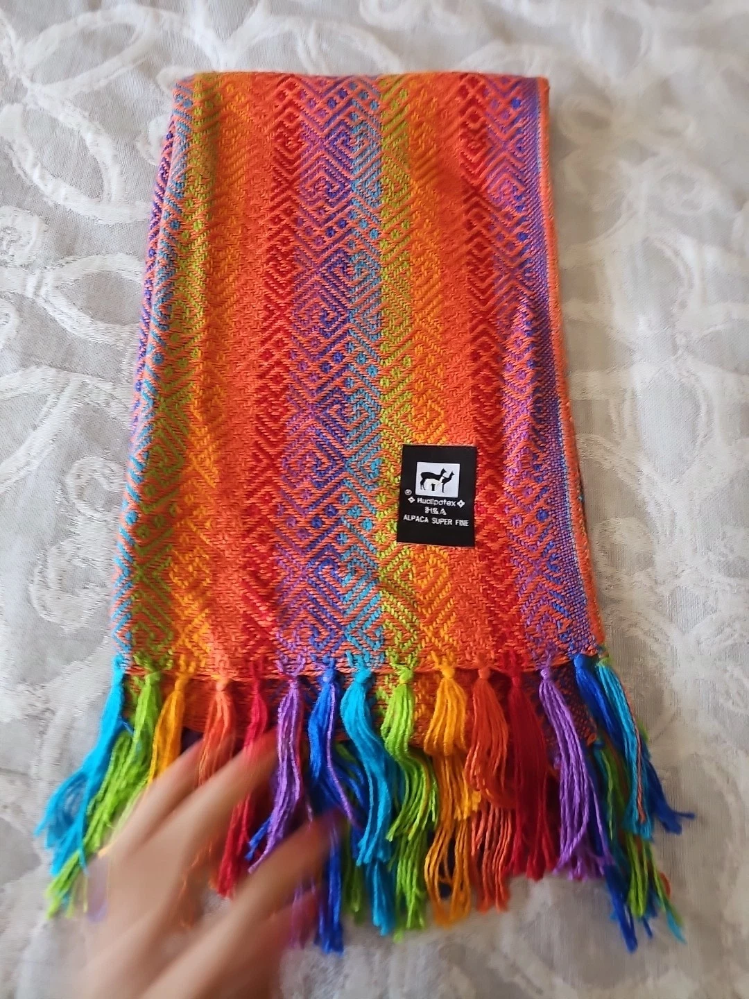 SCARF HUALLPATEX Hadmade alpaca 74 in. X 20 in.
Opens in a new window or tab
