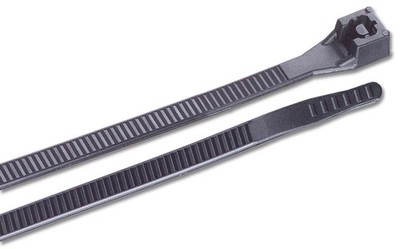 Ancor 8'' UV Black Standard Cable Zip Ties - 25 Pack