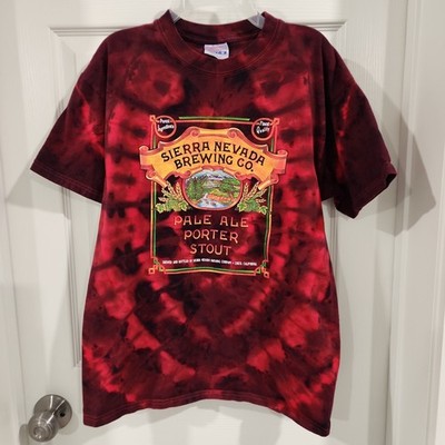 VTG Y2K Sierra Nevada Pale Ale Porter Stout Tie Dye T-Shirt EUC Medium 