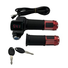 Universal Red Electric Bicycle Scooter Ebike Throttle Grip Twist Handlebar