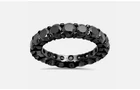 14K Black Gold Plated 2.10Ct Round Cut Lab Created Black Diamond Men's Band Ring
