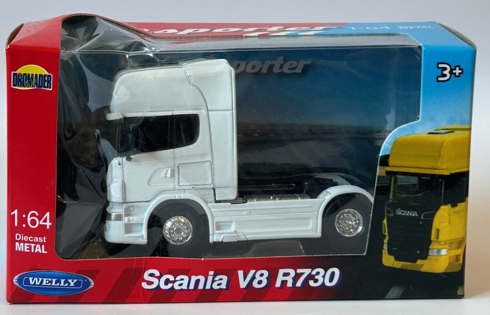 Scania Tractor Unit Lorry Model Diecast Toy 1:64 Scale Welly-CREASED BOX