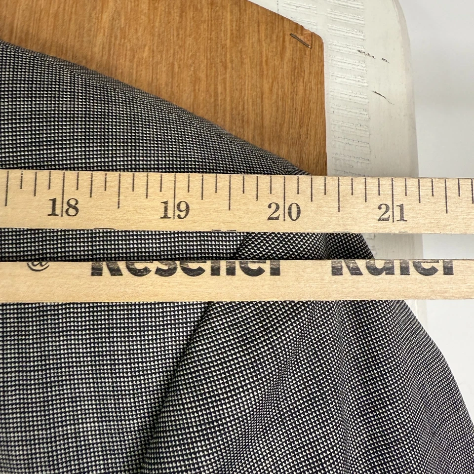 Andrew Fezza Suit Mens 46R Gray 3 Button 100% Worsted Wool Pants 40x29 Flat - Image 4 of 4