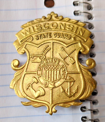 Vintage Wisconsin State Guard Hat Badge