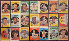 1959 Topps HOF Lot (21) Aaron FRob Maris Kaline Snider Cepeda BRob MORE! L/M Gr