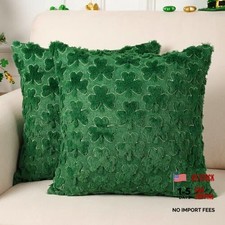 Vermeyen St Patricks Day Pillow Covers 18 x 18" x 18" Pack of 2 Light Green