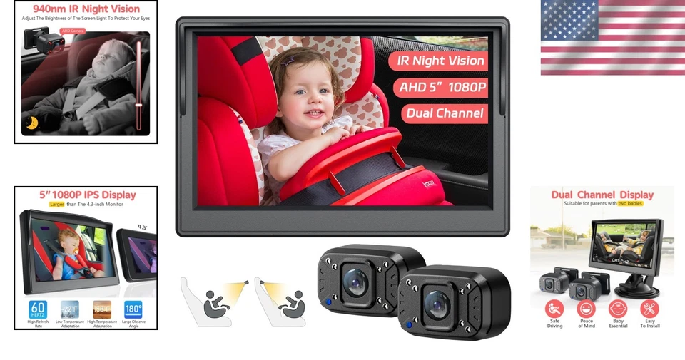Family-Friendly Dual Channel Baby Car Camera - Image 2 of 4
