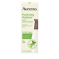 Aveeno Positively Radiant Daily Face Moisturizer SPF30 Sunscreen Lotion 2.3 oz
