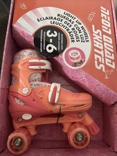 Yvolution Neon Kids Combo Inline Rollerblade Skates and Quad Girls Size 3-6