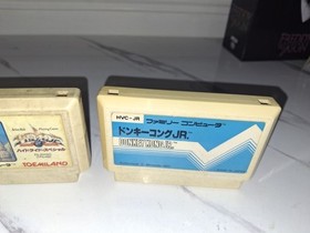  4 Famicom NES Japan import  games. goonies,donkey kong Jr, dragon quest 4, 