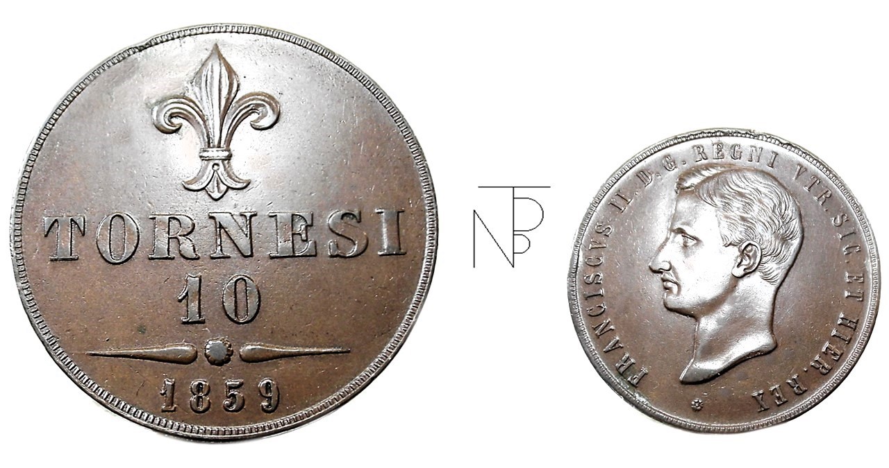 Naples - Two Sicilies (Francis II of Bourbon) 10 Tornesi 1859