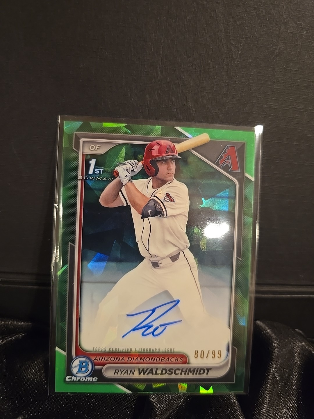 2024 Bowman Draft Sapphire Ryan Waldschmidt Autograph Green /99 1st Bowman 80/99