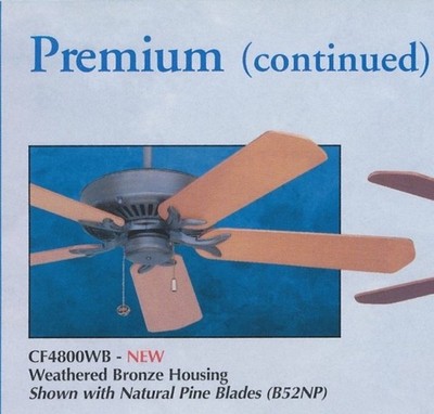 NIB Emerson Premium Uplight Ceiling Fan - Weathered Bronze, 3 Speed, Has Blades