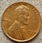 1938p  Lincoln Wheat Cent - [XF EF]  Extremely Fine - High Grade ~ B954