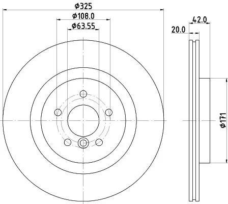 Hella Disque De Frein 8Dd355133211 Jaguar - Image 3
