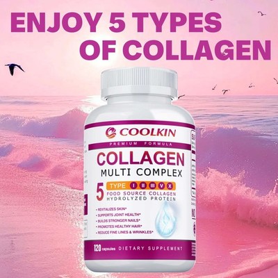 Collagen 1000mg - Types I,II,III,V,X - Anti-Aging, Skin, Joint Health Support