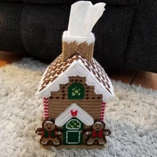 GINGERBREAD TISSUE BOX COVER OR CHRISTMAS DECOR - COMPLETED PROJECT