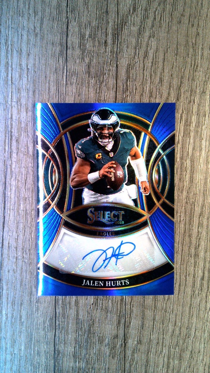 2025 Panini Select - Signatures Jalen Hurts #SP-JLH Blue Prizm