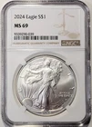 2024 American Silver Eagle - NGC MS69- A148