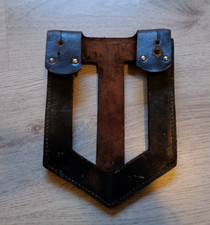 Bundeswehr Spatentasche Leder Gebraucht Schwarz BW Ausrüstung