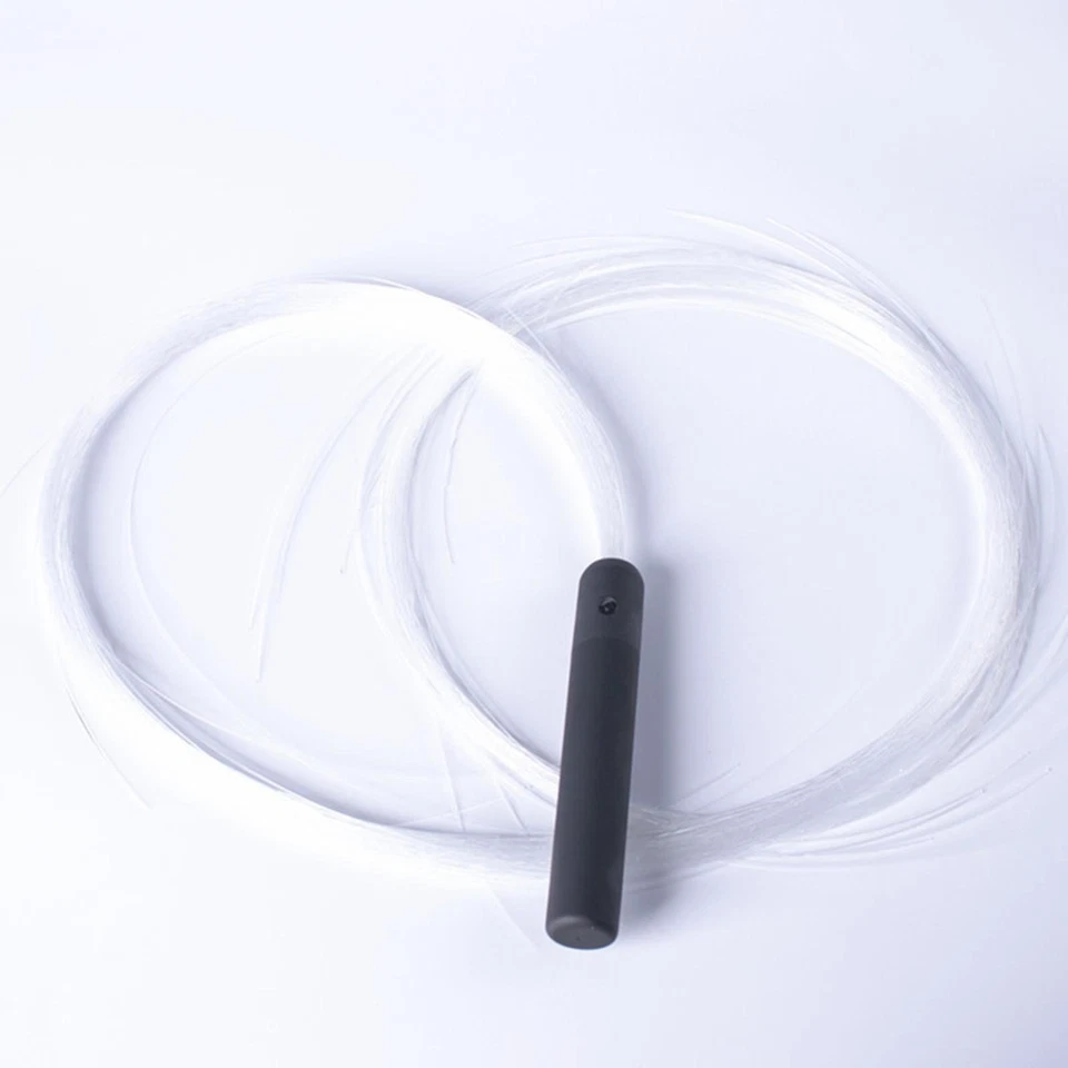 Tira de luz LED de fibra óptica 360° 7 colores brillantes linterna espectáculo música Foto 3 de 4