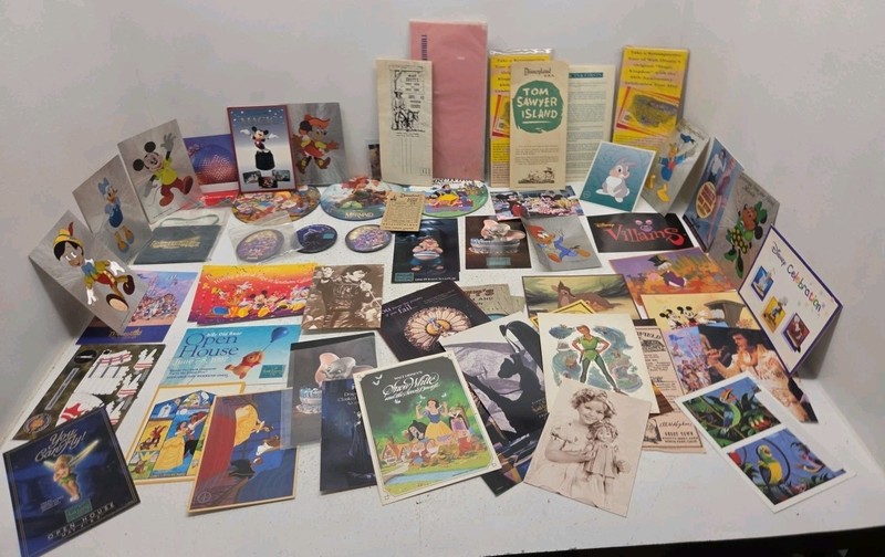 1990s Walt Disney Collectors Society Massive Program Postcard Pin Lot 