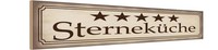 Holzschild 10X46 Cm 5 SterneküChe Meatll KüChe Kochen Deko Geschenk Holz Schild