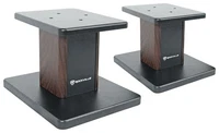 Rockville 8” Dark Wood Studio Monitor Speaker Stands For Genelec 8040B Monitors