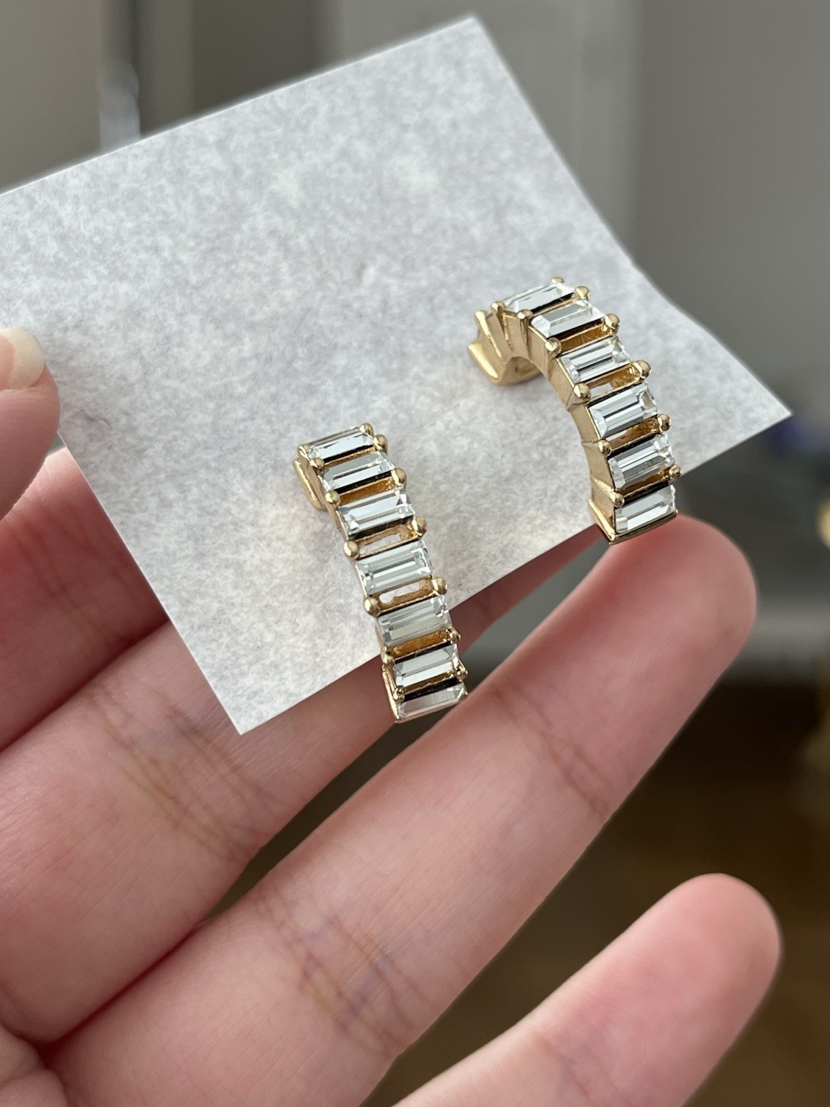 Vintage Christian Dior Rectangular Rhinestone Hol… - image 2