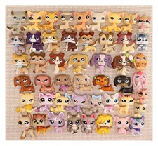 Random 5pcs mini pet toy+7Pcs accessories Mini Pet Shop Figure Bobble Head Toy