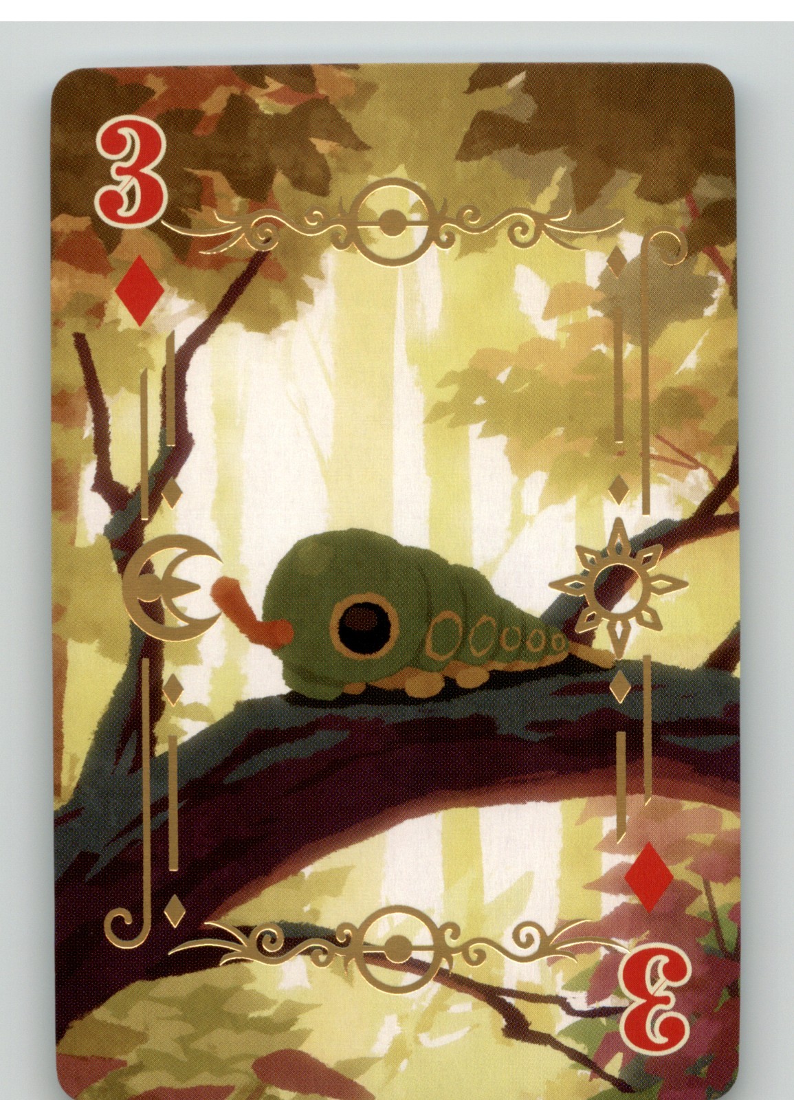 Pokemon Poker Mon Vol 2 Playing Card - Caterpie - 3 of Diamonds