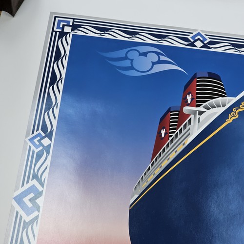 Disney Magic Inagural Voyages 1998-1999 Cruise Ship Boat Captain Signed 24x36 In - Picture 2 of 11