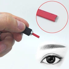 14 Needles Microblading Permanent Makeup Hit The Fog Eyebrow Tattoo Blades