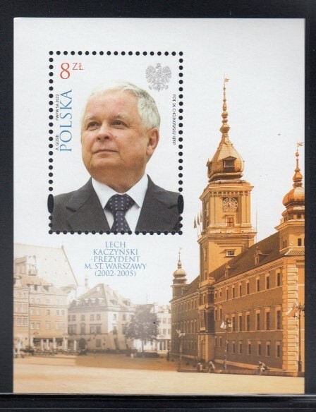 POLAND President Lech Kaczyński MNH souvenir sheet