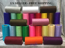 6" x 25 YARDS SHEER ORGANZA ROLL SPOOL WEDDING BOW SASH CRAFT DECORATION