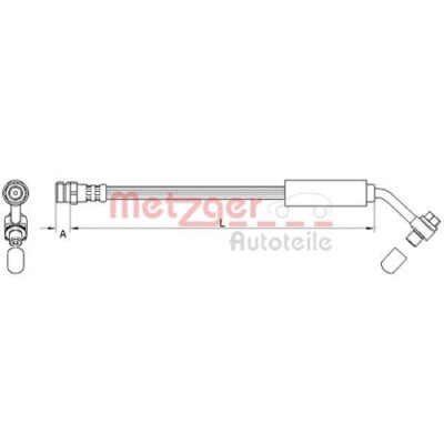 1x Bremsschlauch METZGER 4111478 passend für VAG