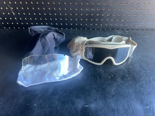 ESS Eyewear 740-0500 Desert Tan Profile Series Googles Clear & Smoke lenses used