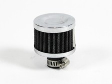 Filtre Reniflard Du Carter Chrome 12mm Connexion Noir Noble