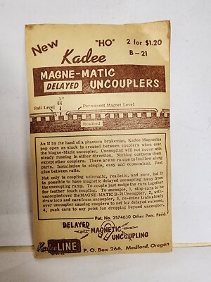 Kadee HO Scale Magne-Matic Delayed Uncouplers Train Parts #B-21 - 2-per Bag