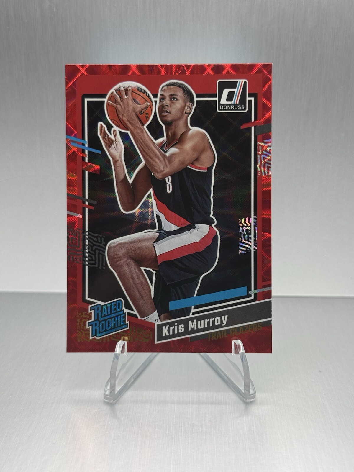 Kris Murray 2023-24 Panini Donruss Rated Rookie Red Explosive Card #203 RC