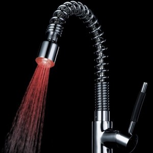 3 Colors Water Flow Temperature Sensor Control Led Light Faucet