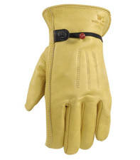 Wells Lamont L Cowhide Leather Driver Saddletan Gloves