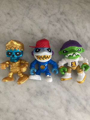 3 Treasure X toys, Sunken Gold Pirate, Crocky, and Gold Skeleton